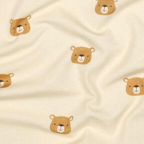 GOTS Cotton Jersey Bears | Poppy Fabrics – offwhite/light brown, 