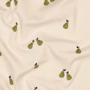 GOTS Cotton Jersey Pears | Poppy Fabrics – light beige/light olive, 