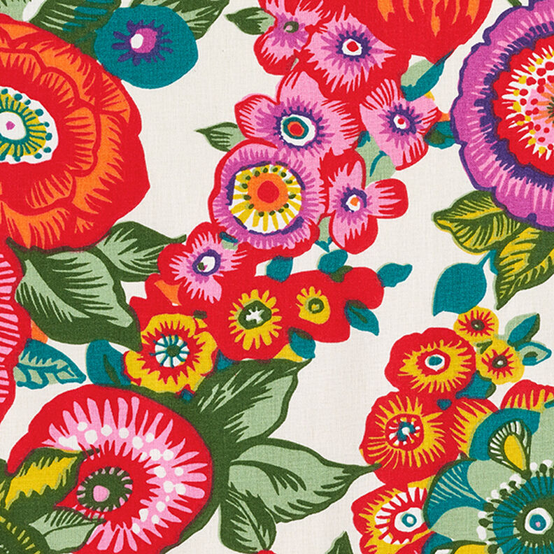 Cotton Cretonne Floral – red,  image number 5