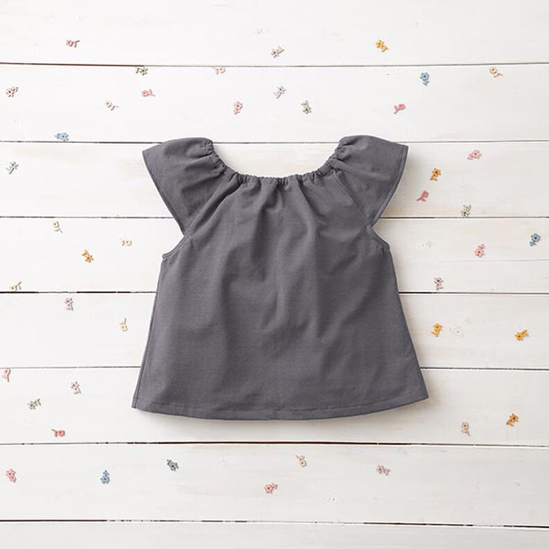 Medium Cotton Jersey Plain – blue-black,  image number 7