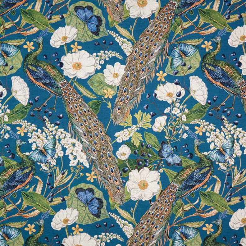 Tapestry Decor Fabric Peacock – petrol,  image number 1