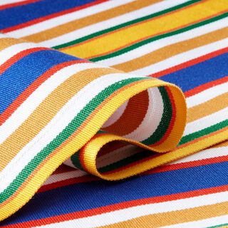 Outdoor Deckchair fabric Longitudinal stripes, 44 cm – blue/brown, 