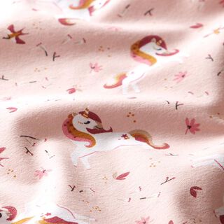 Cotton Jersey romantic unicorn – rosé, 