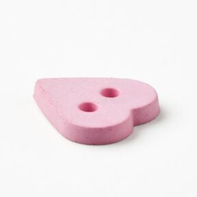 Heart-shaped button [Ø 15 mm] – pink, 
