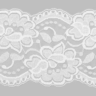 Elasticated Raschel Lace – white, 