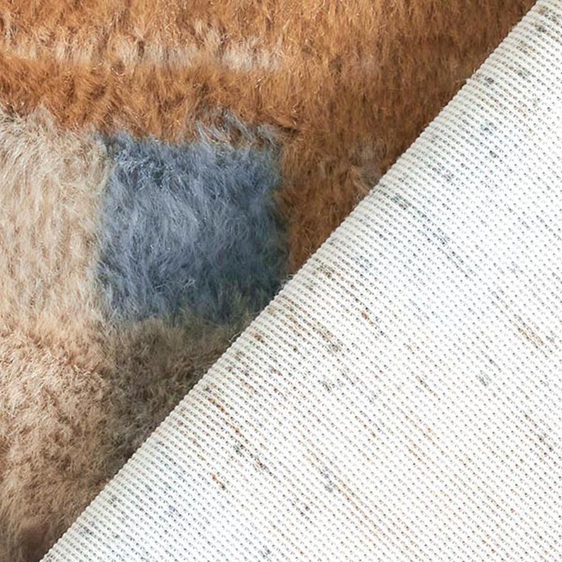 large checked faux fur – anemone, image number 5