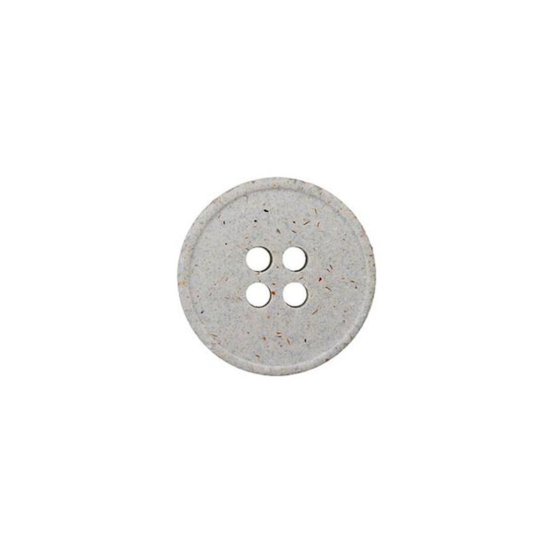 Recycled 4-Hole Hemp/Polyester Button – offwhite,  image number 1