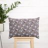 Cotton Poplin Rabbits in the flower meadow – dark grey,  thumbnail number 7