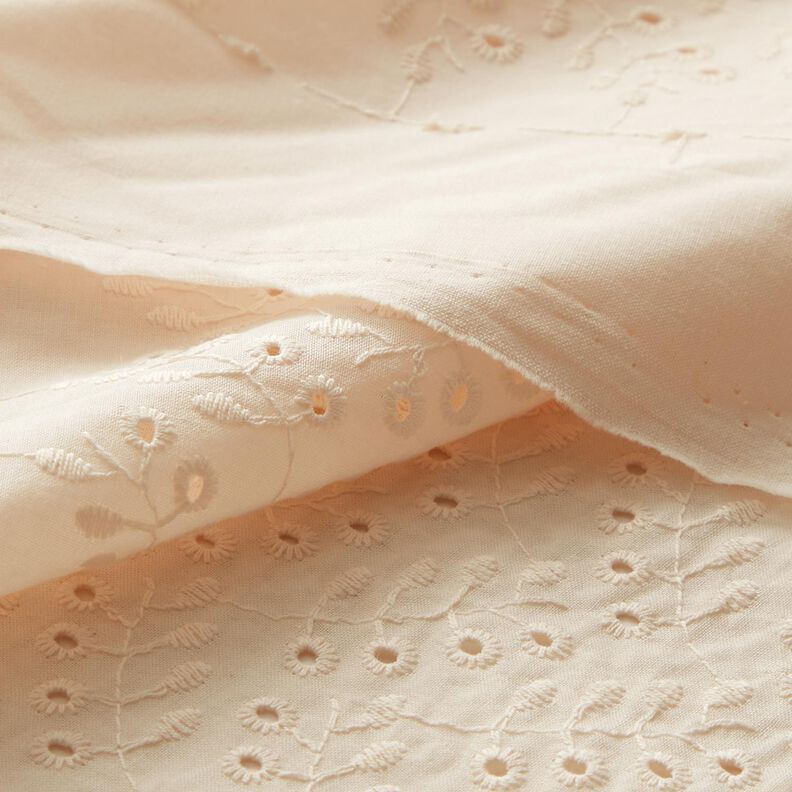 Batiste Broderie Anglaise Leafy Vines – cream,  image number 5