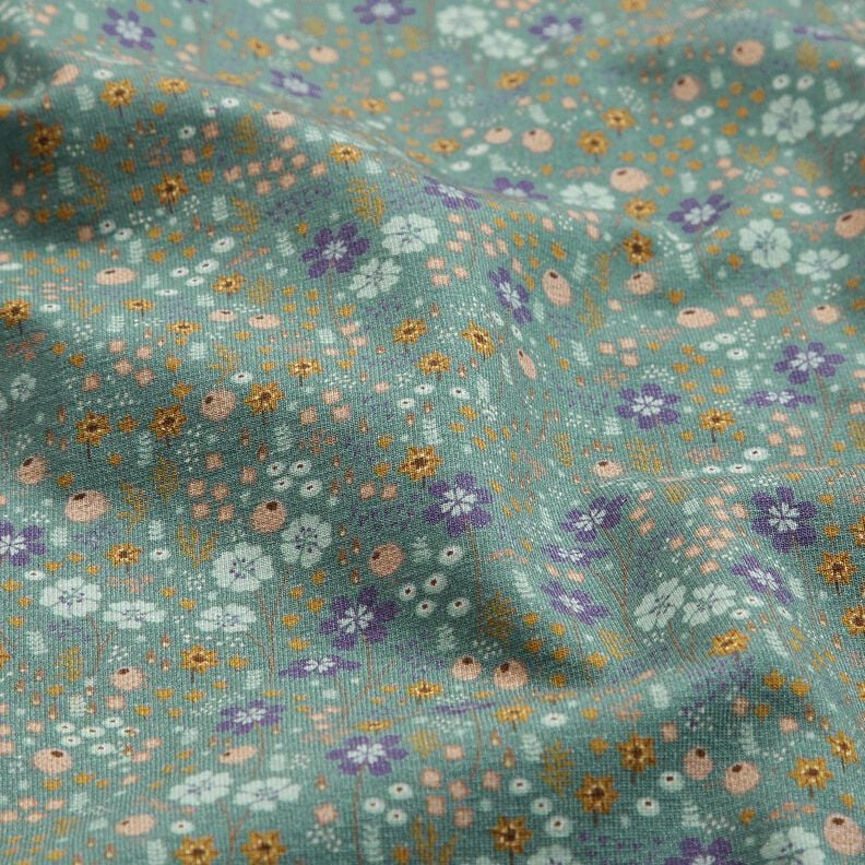 Cotton Jersey Forest flower meadow Digital Print – reed,  image number 2