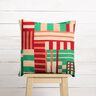 Decor Fabric Half Panama modern shapes – juniper green/dark red,  thumbnail number 10