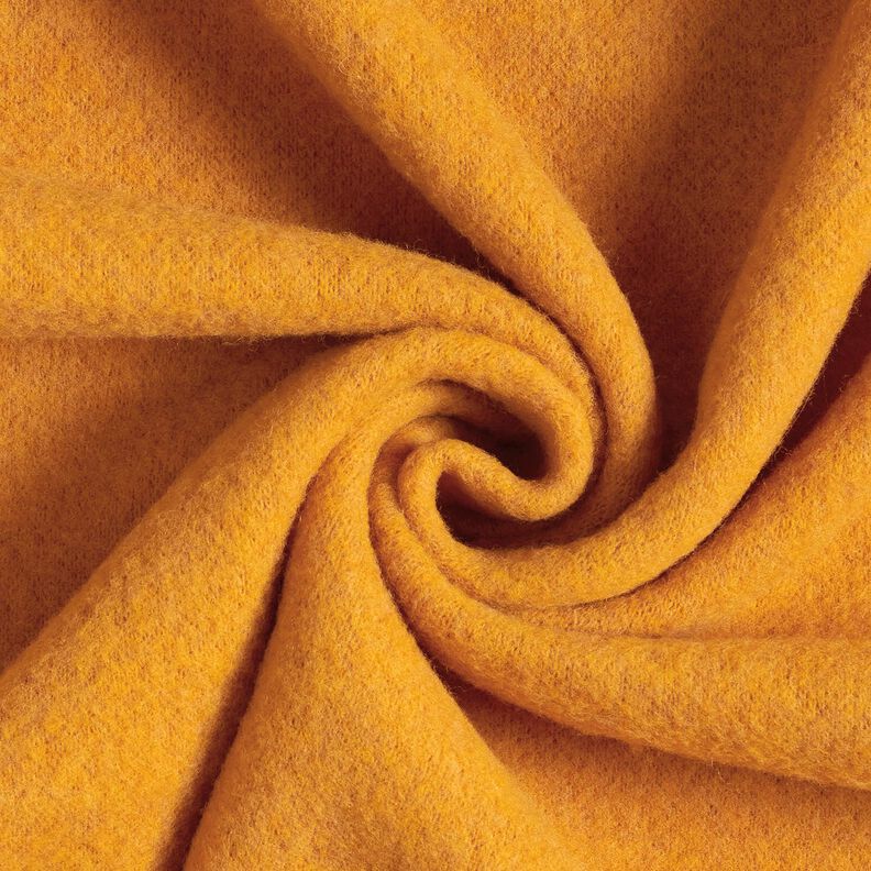 Wool fleece pure new wool Plain – mustard,  image number 1