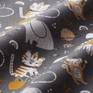 Cotton Poplin Circus – slate grey, 