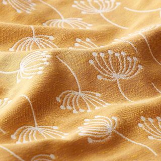 Dandelions Jacquard Furnishing Fabric – mustard, 