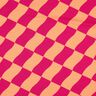 Softsweat wavy check| Poppy Fabrics – intense pink/peach orange,  thumbnail number 1