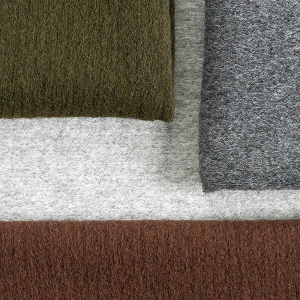 Mottled Wool Blend Knit Coating – silver grey,  image number 4