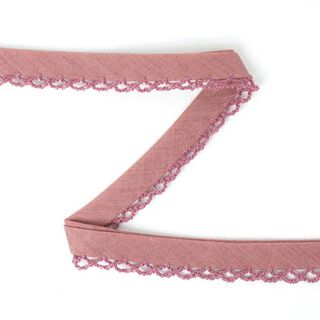 Bias Tape with Crochet Trim 10 – dusky pink, 