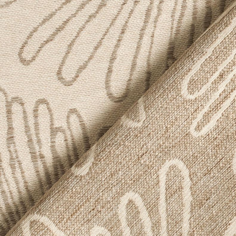 Decor Fabric Jacquard Leaf contours – natural, image number 4