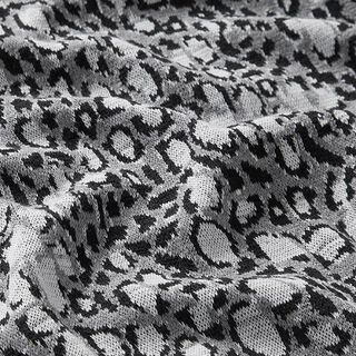 Leopard print jacquard knit – light grey, 