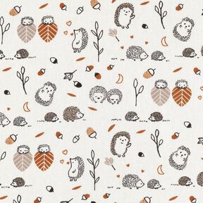 Cotton Poplin Hedgehog on the move – offwhite, 