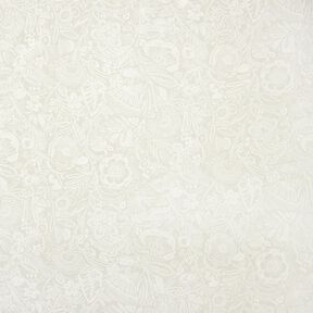 Decor Fabric Half Panama Floral Paisley – natural/white, 