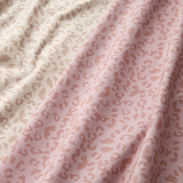 Leopard Print Cotton Jersey – light dusky pink,  image number 5