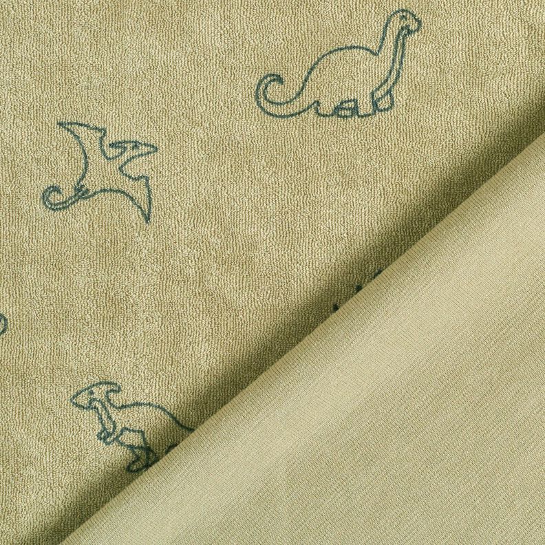 terry cloth jersey Dinosaurs – greige,  image number 4