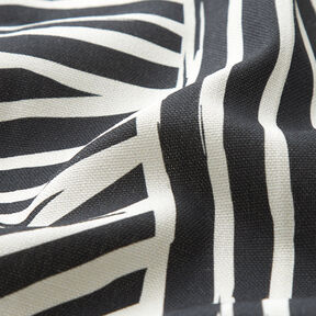 Decor Fabric Half Panama Abstract Shapes – ivory/black, 