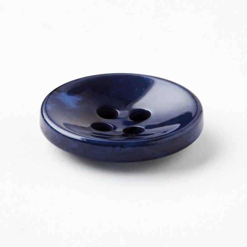 4-hole button marbled [Ø 15 mm] – indigo,  image number 2