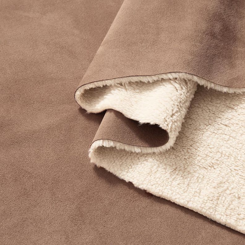 Velour with Sherpa Fur backing – medium brown, image number 2