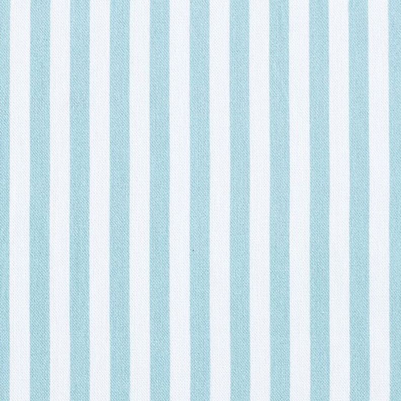 Decor Fabric Half Panama Vertical stripes – aqua blue/white,  image number 1