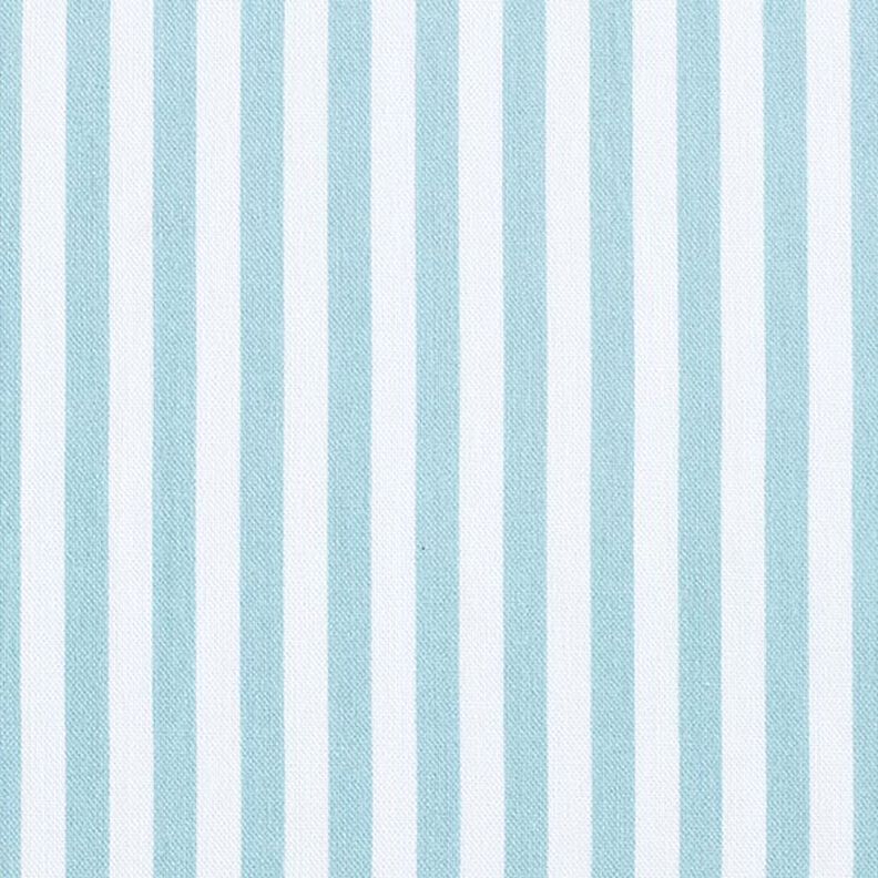 Decor Fabric Half Panama Vertical stripes – aqua blue/white,  image number 1