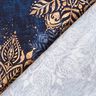 French Terry Mandala | Glitzerpüppi – navy blue/apricot,  thumbnail number 4
