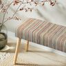 Decor Fabric Tapestry Fabric colourful stripes – light beige/carmine,  thumbnail number 5