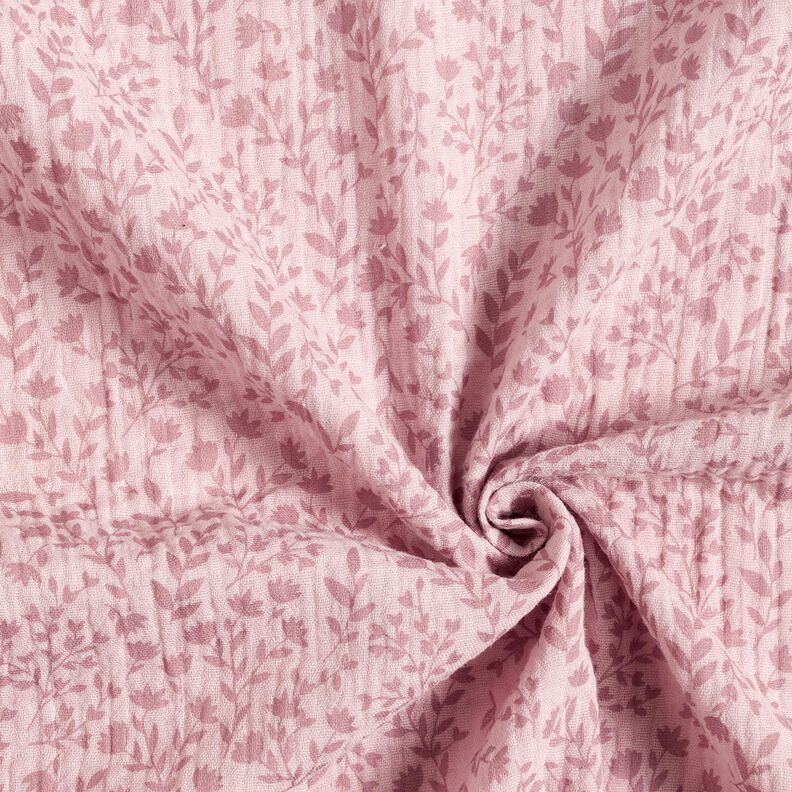 Double Gauze/Muslin two-tone flower tendrils – light dusky pink, image number 3
