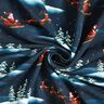 French Terry Santa Claus is coming | Glitzerpüppi – midnight blue/chili,  thumbnail number 3