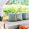 Awning Fabric Fine Stripes – beige/denim blue,  thumbnail number 7