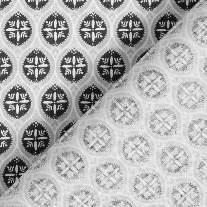 Cotton Cretonne Tile Ornaments – grey/anthracite,  image number 4