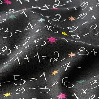 Cotton Fabrics Cretonne Arithmetic – black, 