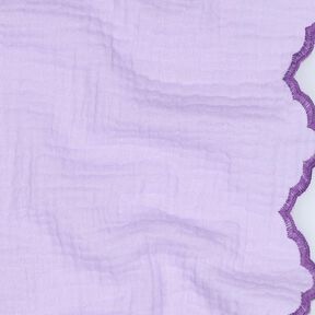 Double Gauze/Muslin double-sided curved edge  | Poppy Fabrics – mauve/red lilac, 