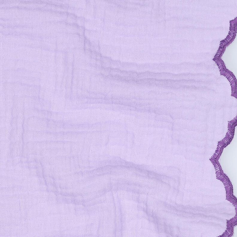 Double Gauze/Muslin double-sided curved edge  | Poppy Fabrics – mauve/red lilac,  image number 2