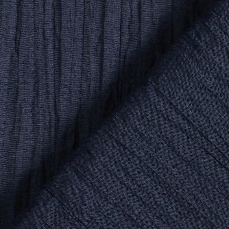 Crushed cotton fabric – navy blue,  image number 4