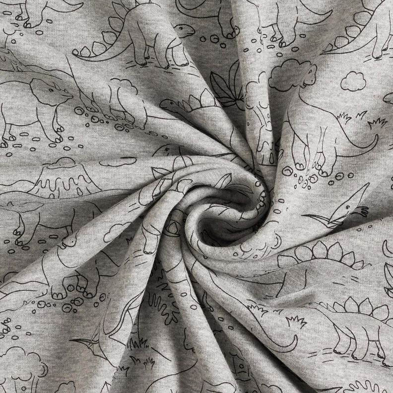 Alpine Fleece Dinosaurs – silver/black,  image number 3