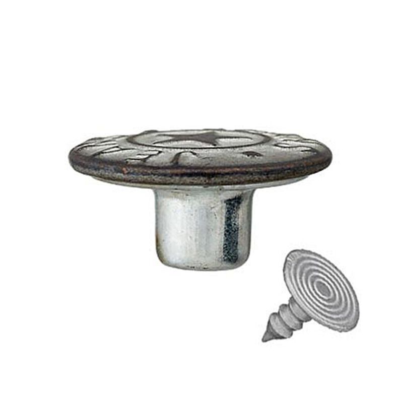 Patent Jeans Button Star – antique silver metallic,  image number 2