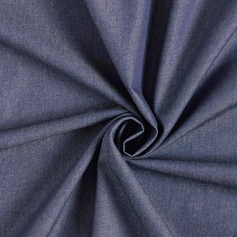 Denim-Look Cotton Chambray – midnight blue,  image number 1