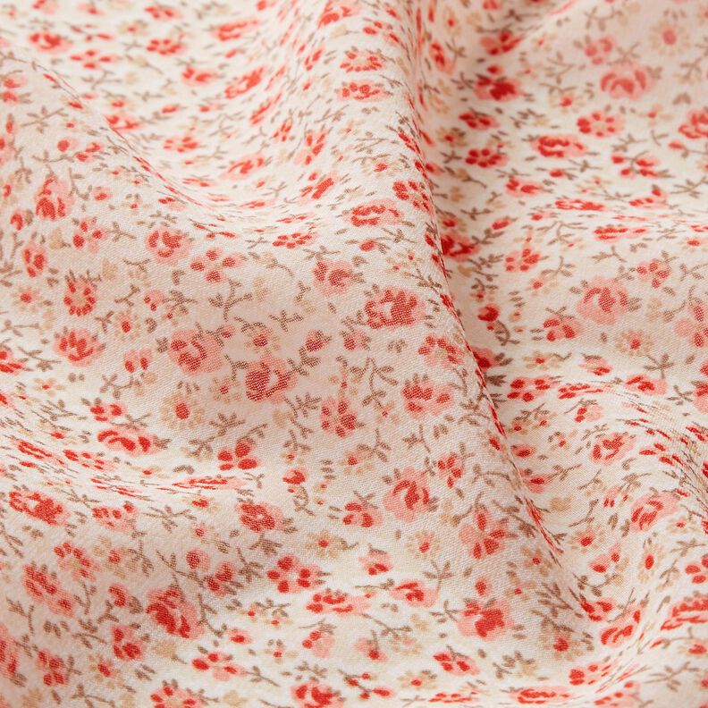 Chiffon millefleurs – offwhite/fire red,  image number 2