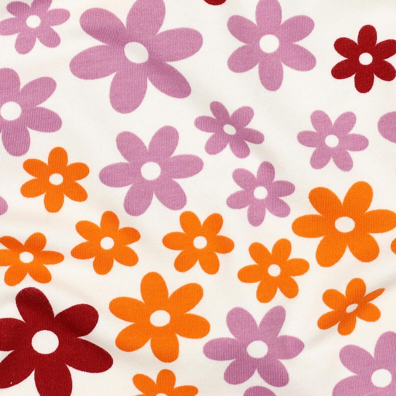 Comfy Sweatshirt colourful flowers | Poppy Fabrics – offwhite, image number 2