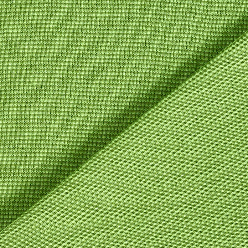 Ribbing Tubular fabric narrow stripes – apple green/pine,  image number 3