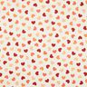 Decor Fabric Half Panama dispersed hearts – cream/dark red,  thumbnail number 1