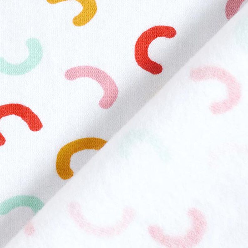 Brushed Sweatshirt Fabric Colourful Arches – white,  image number 5